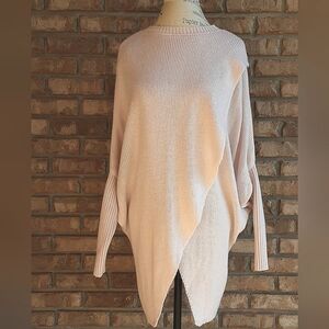 Fobya Pink Wrap Cozy Knit Sweater Made in Poland.